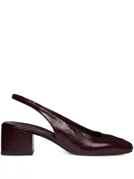 Pantofi cu toc Courreges slingback roșu