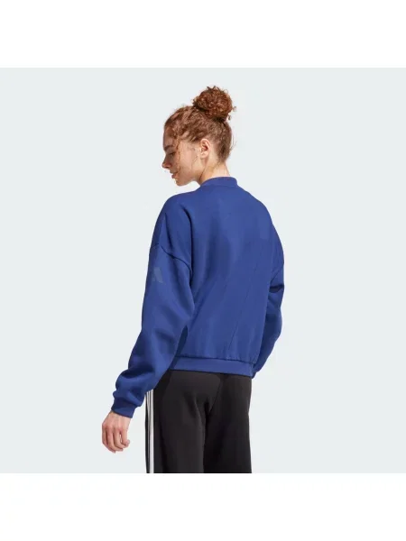 Adidas Mikina Essentials Contemporary Logo Tmavomodrá modrá