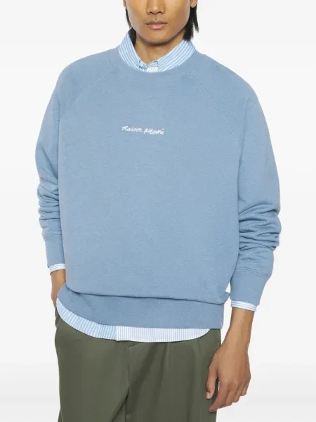 Hanorac crewneck Maison Kitsune albastru
