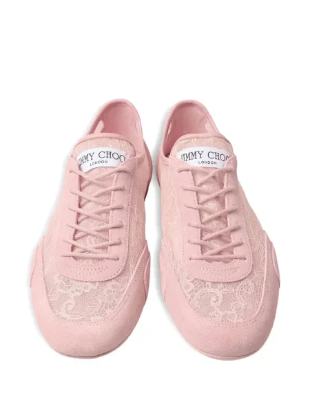 Sneakerși Jimmy Choo din dantelă roz