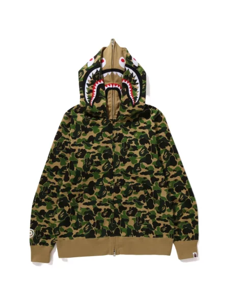 Hanorac cu glugă A Bathing Ape® cu imagine cu model camuflaj verde