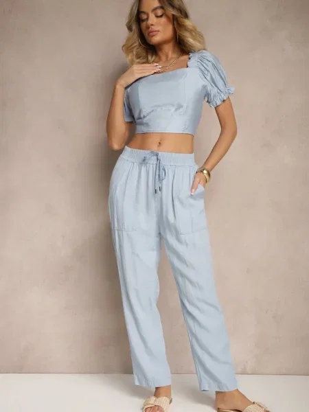 Pantaloni Calwia deschis albastru