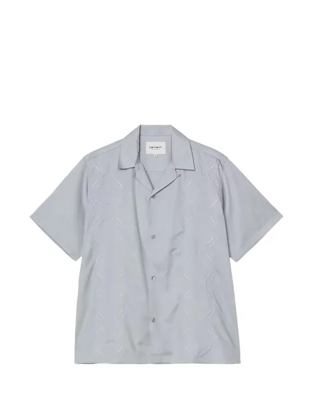 Cămașă Carhartt Wip cu broderie albastru