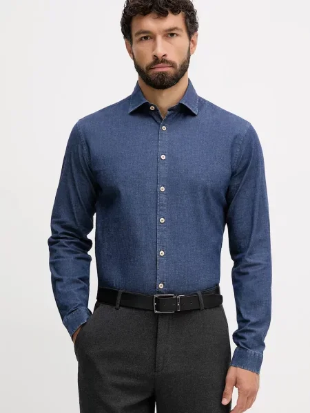 Jeans srajca Lindbergh mornarsko modra