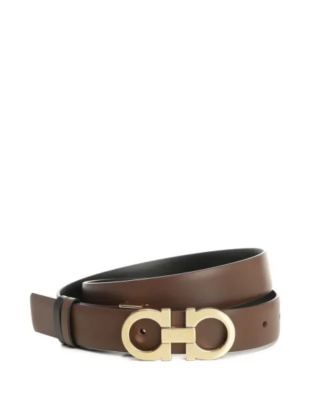 Cu centură reversibil curea Ferragamo din piele maro
