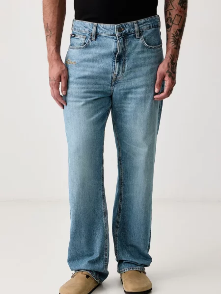 Guess Jeans blugi relaxed fit pentru bărbați albastru