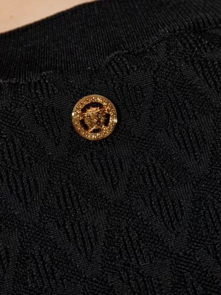 Top Versace scurt negru
