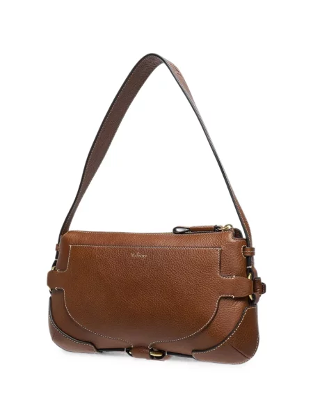 Kožna torbica Mulberry sa kopčom smeđa