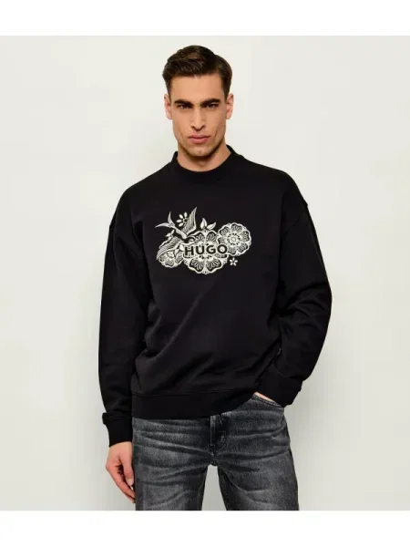 HUGO Hanorac Darony | Relaxed fit negru