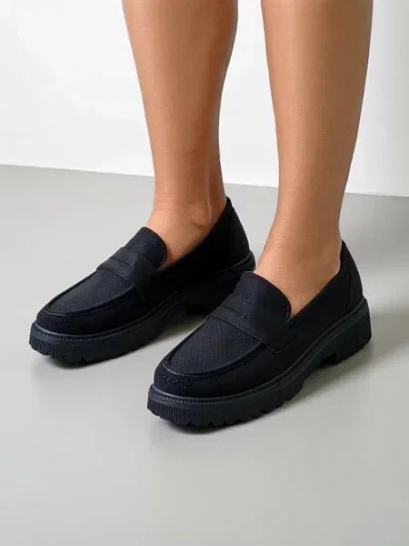 Велурени мокасини Resti черно