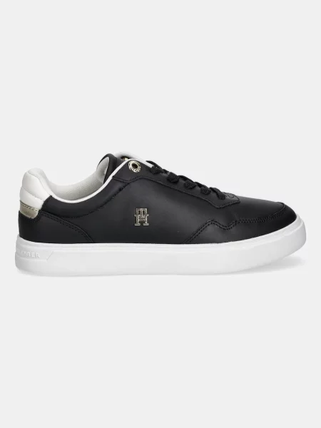 Tommy Hilfiger sneakers din piele ESSENTIAL ELEVATED COURT SNEAKER negru