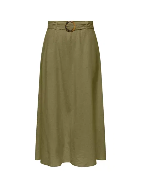 JDY Fustă Jdymilan Linen Hw Belted Skirt Wvn Dia oliv