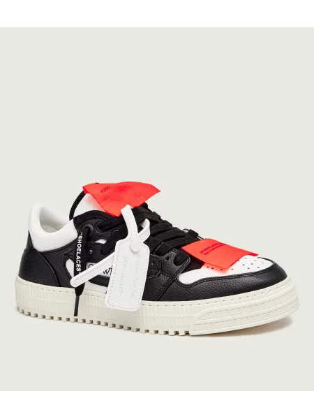 OFF-WHITE Teniși din piele M-Low top Off Court alb