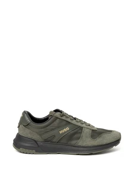 Sneakerși Hugo cu imagine verde