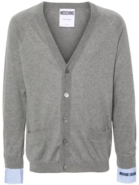 Cardigan Moschino tricotate gri