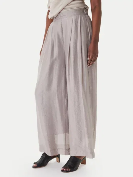 Eleh Szövet nadrág Wide Leg szürke