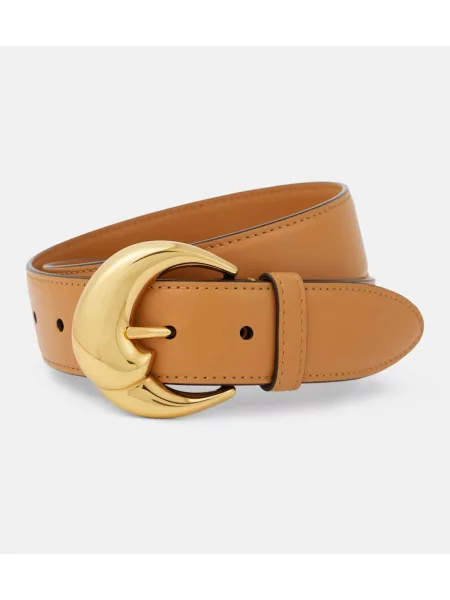 Curea Etro din piele cu model paisley maro