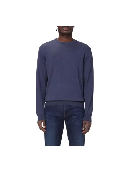 Sweter Woolrich wełniany niebieski