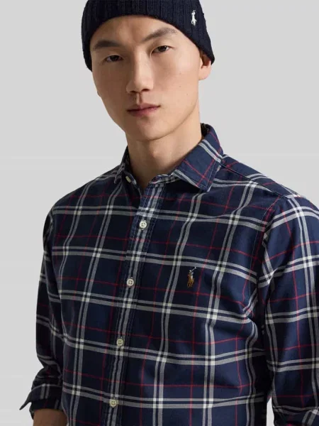 Koszula casualowa o kroju regular fit z czystej bawełny Polo Ralph Lauren granatowa