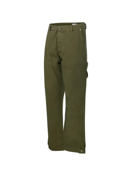 Pantaloni Off-white cu autograf alb