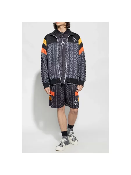 Szorty Marcelo Burlon County Of Milan w geometryczne wzory szare
