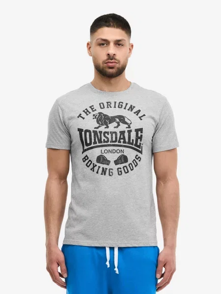 Футболка Lonsdale GRINTON бавовна/віскоза сірий