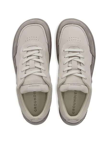 Sneakerși Grounds din piele de căprioară maro