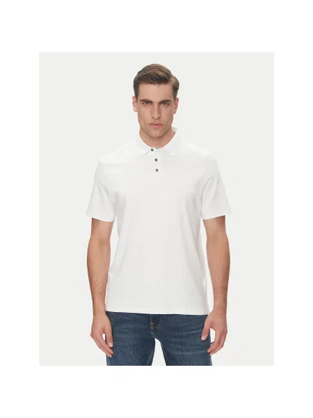 Calvin Klein Polo majica Supima Regular Fit bela