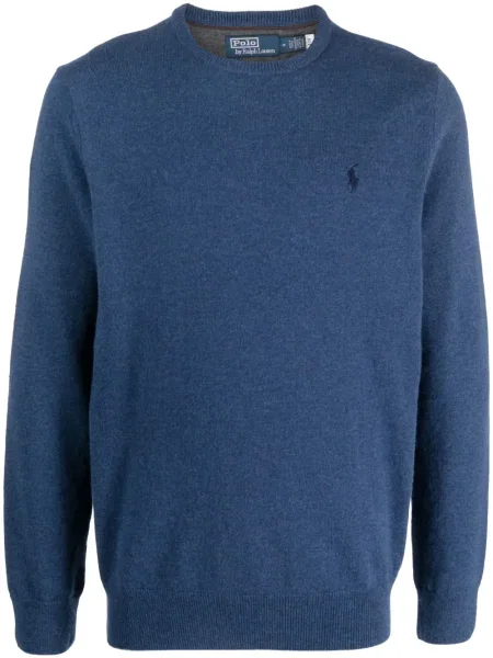 Pulover Polo Ralph Lauren cu broderie de lână maro