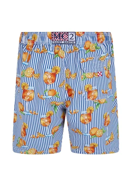 Slip de baie Mc2 Saint Barth cu imagine albastru