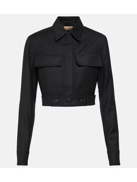 Kurtka Aya Muse wełniana o krotszym kroju czarna