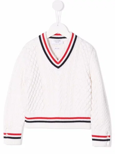 Sweter dziecięcy Thom Browne biały