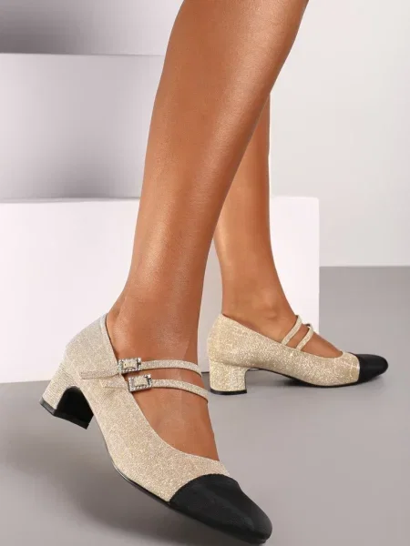Pantofi cu toc Inny auriu