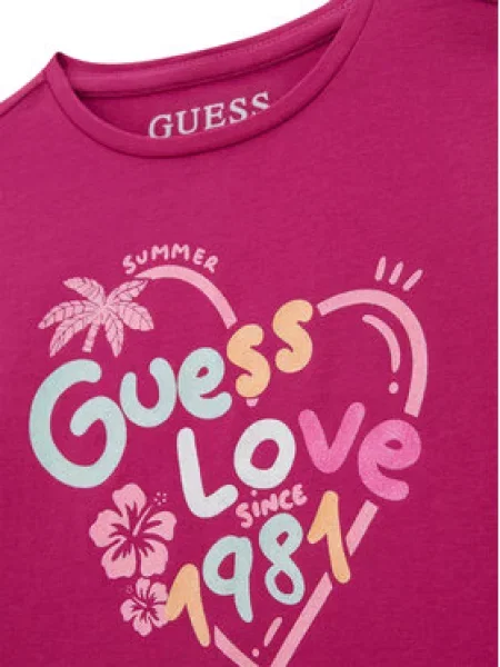 Dětské tričko Guess růžové