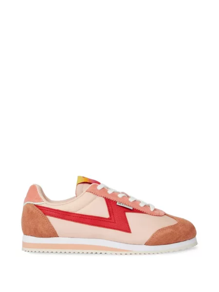 Sneakerși Paul Smith din piele de căprioară cu aplicații roz