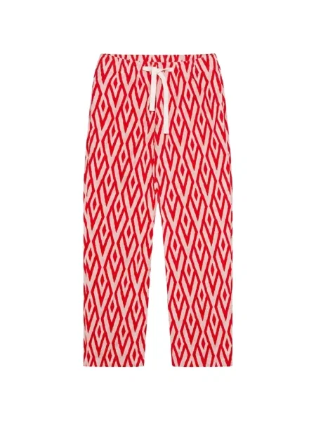Pantaloni Orlebar Brown din jacard roșu