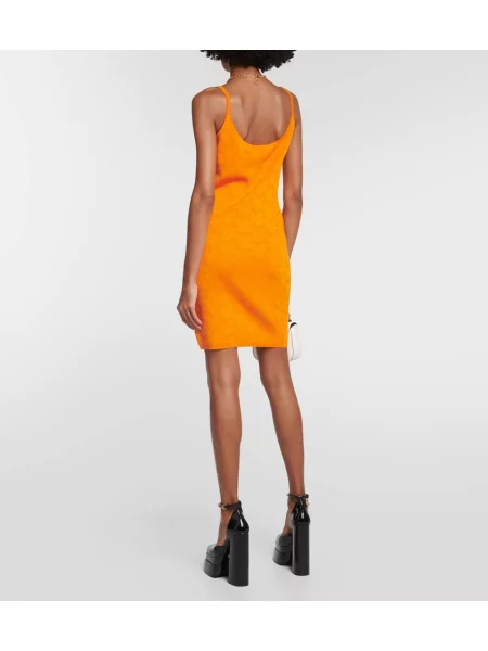 Rochie Versace din jacard portocaliu