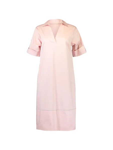 Rochie midi Peserico cu decolteu în V până la genunchi de costum roz