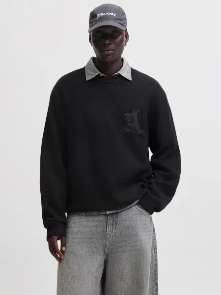 JACK & JONES Svetr JCOLEGACY' černá