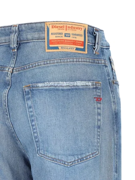Blugi Diesel cu strasuri albastru