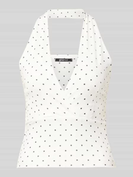 Top Gina Tricot wiązany biały