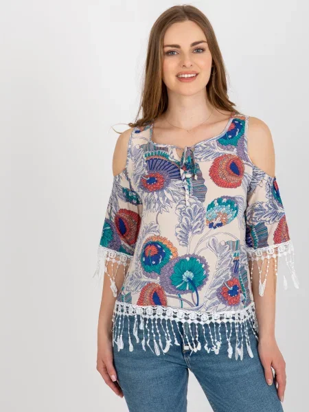Bluză Fashionhunters bej