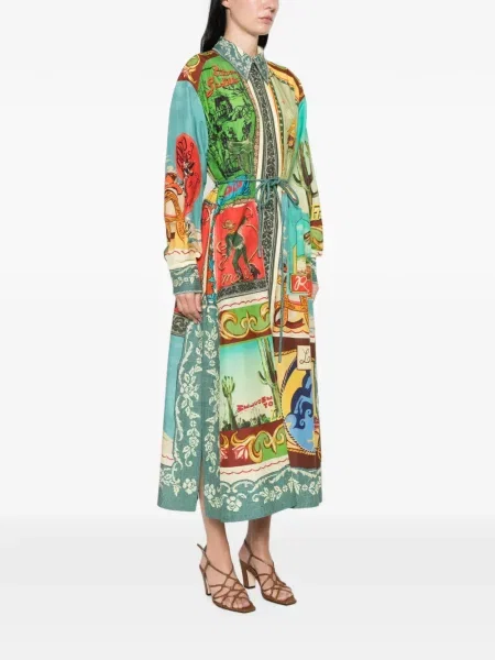 Rochie maxi Alemais cu imagine verde