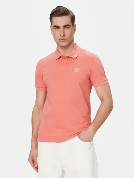 BOSS Polo Passenger jasny czerwony