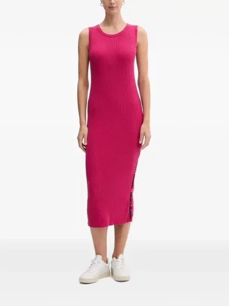 Rochie midi Dkny până la genunchi de costum roz
