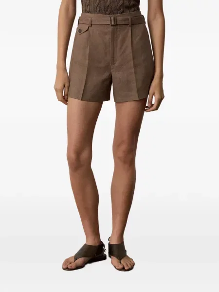 Cu centură pantaloni scurți Ralph Lauren Collection maro