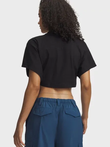 Укорочена футболка Under Armour чорна