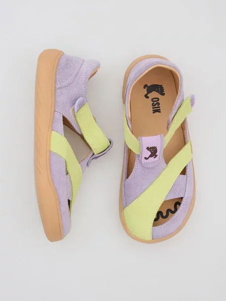 Замшеві Дитячі Сандалії OSIK Barefoot Sandals Lilac Toddlers фіолетовий