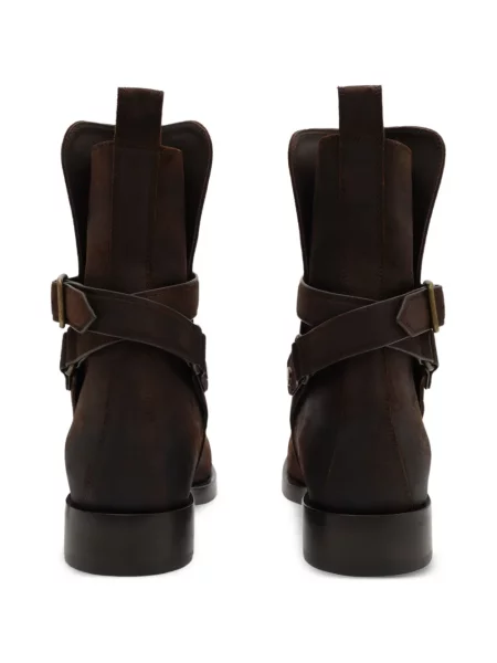 Botine Burberry din piele de căprioară maro