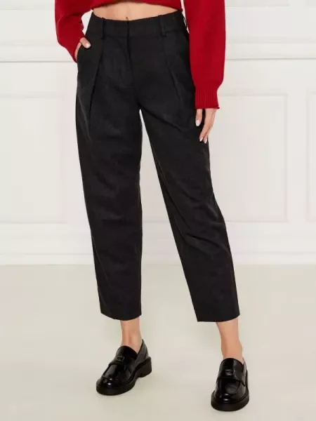 Armani Exchange Pantaloni chino cu adaos de lână gri